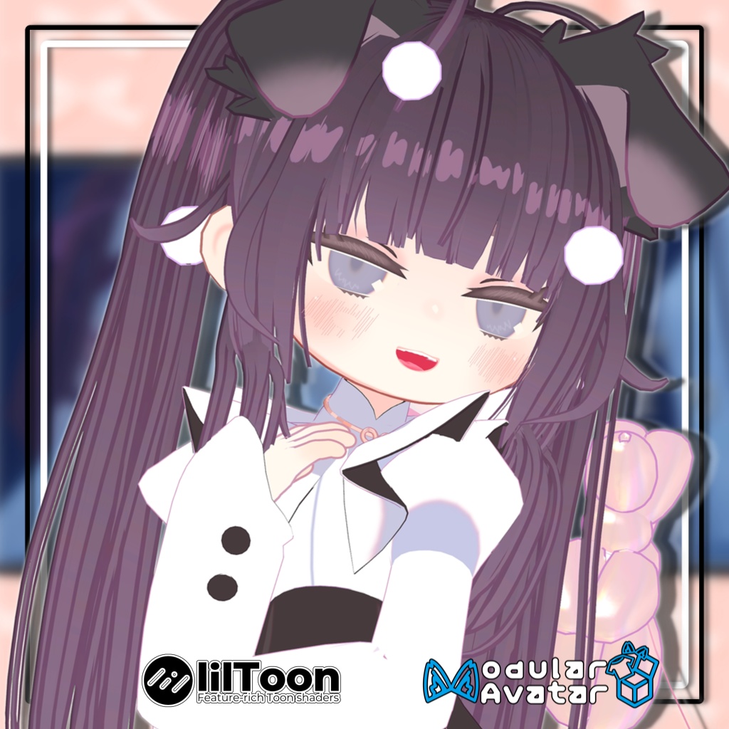 【複数アバター対応】Cuteツインテールヘア【髪型】