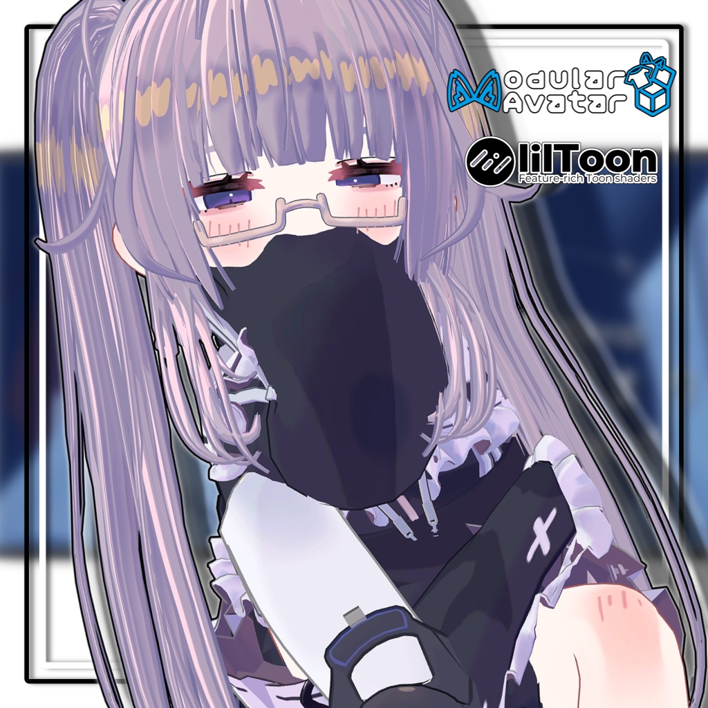 【複数アバター対応】Cuteツインテールヘア【髪型】