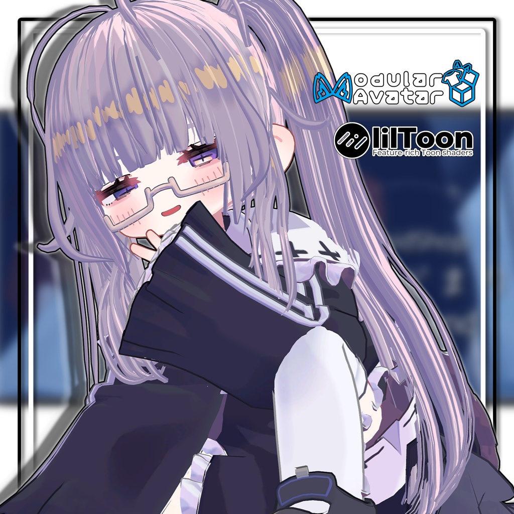 【複数アバター対応】Cuteツインテールヘア【髪型】