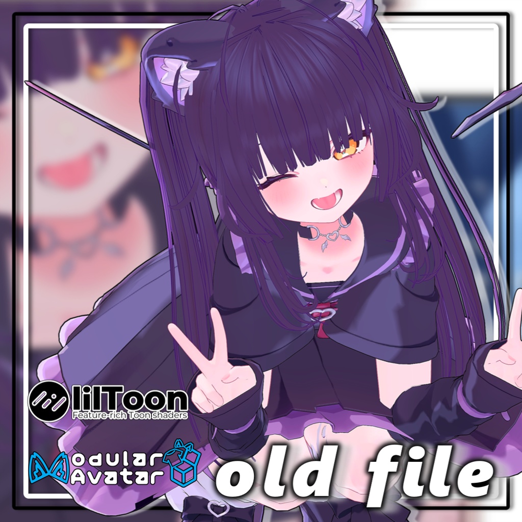 【複数アバター対応】Cuteツインテールヘア【髪型】