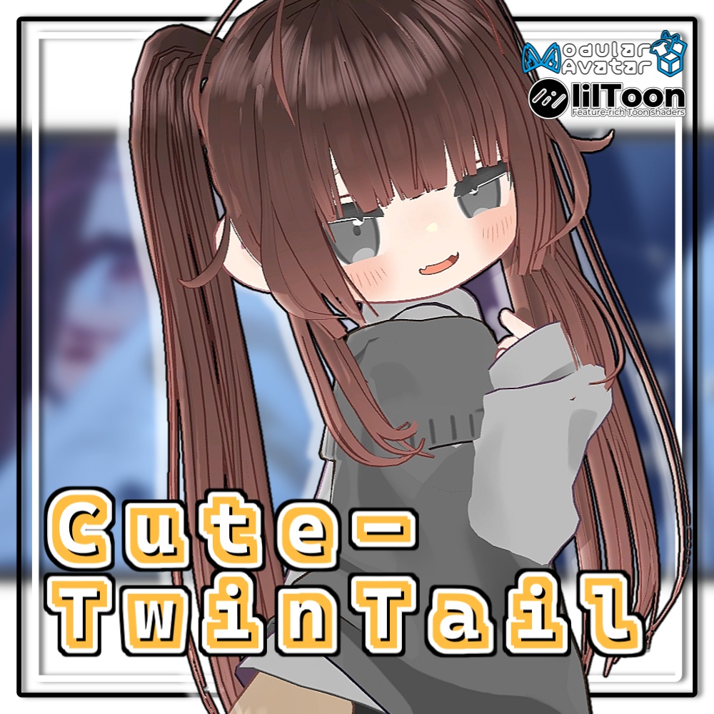 【3アバター対応】Cuteツインテールヘア【髪型】