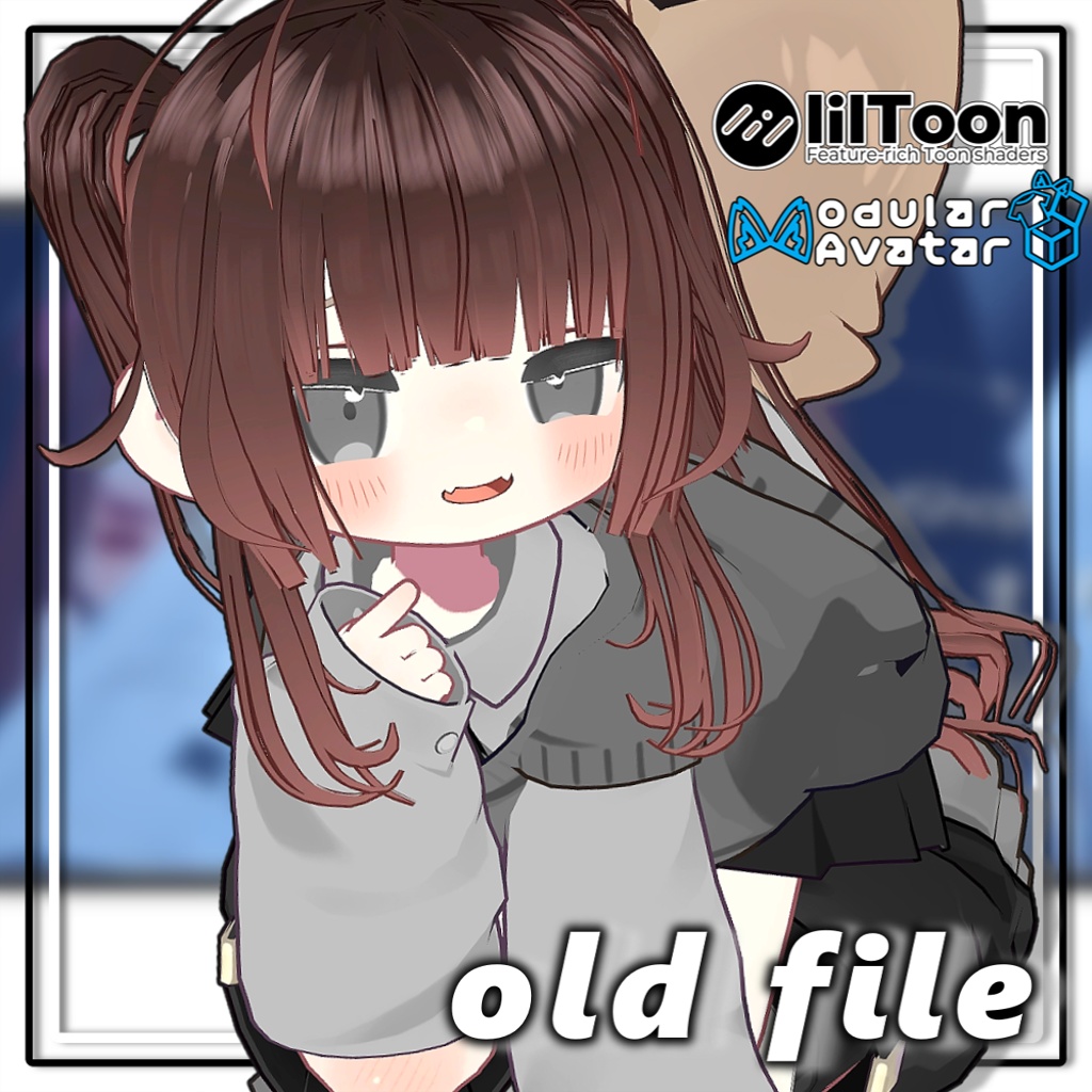 【複数アバター対応】Cuteツインテールヘア【髪型】