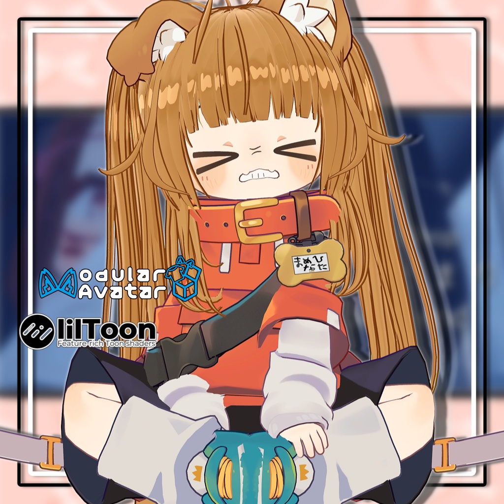 【複数アバター対応】Cuteツインテールヘア【髪型】