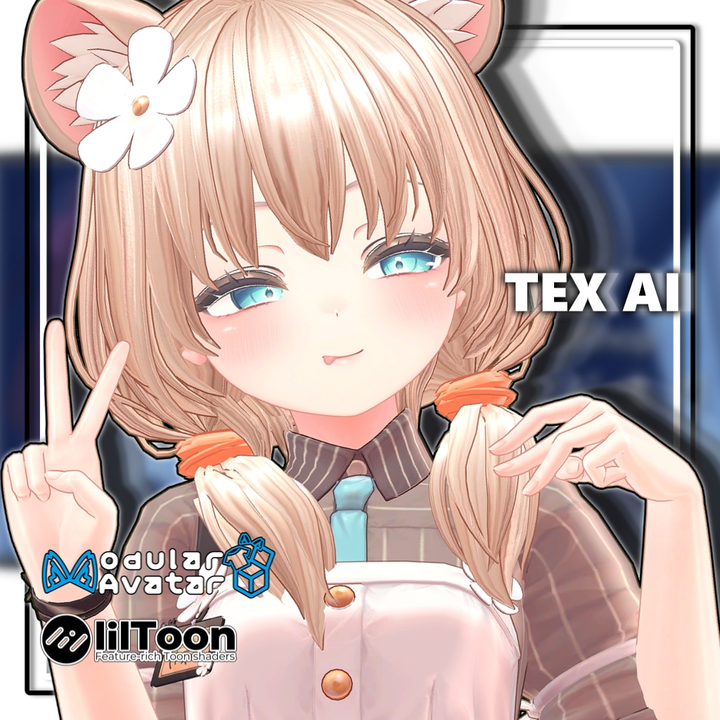 【複数アバター対応】ずっしりおさげヘア/Heavy pigtails【MA対応】