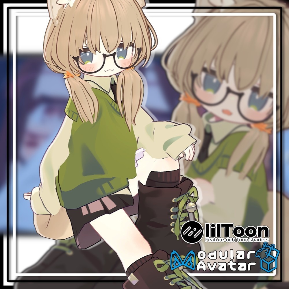 【複数アバター対応】ずっしりおさげヘア/Heavy pigtails【MA対応】