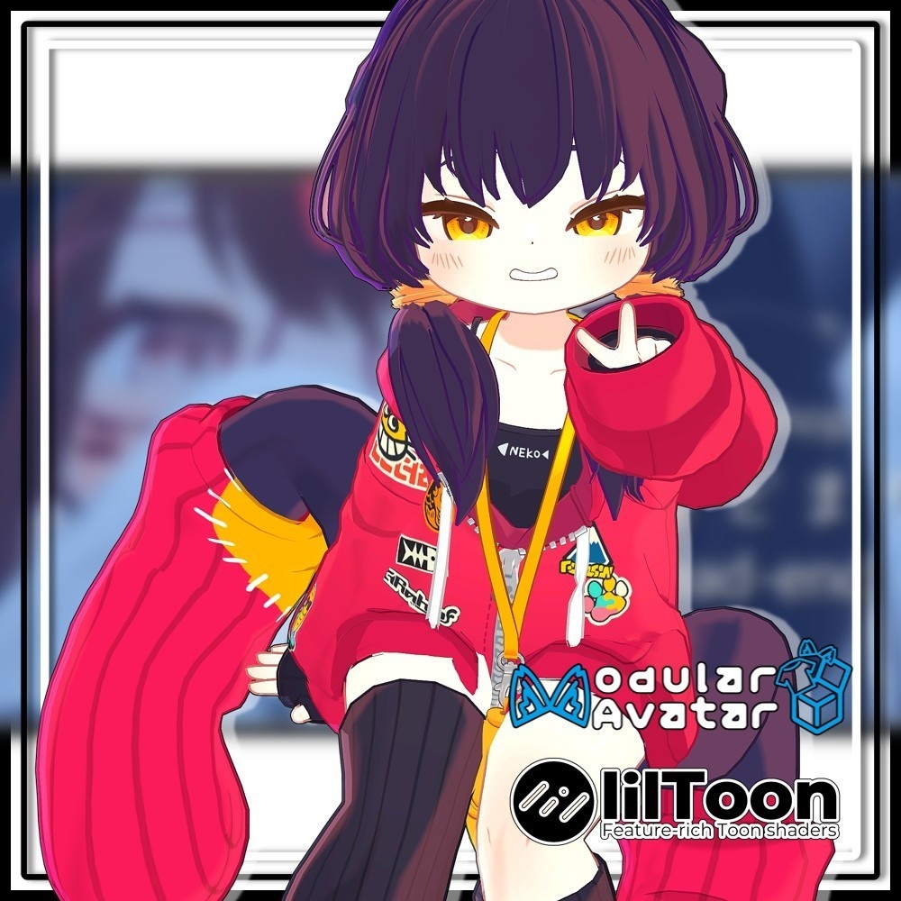 【複数アバター対応】ずっしりおさげヘア/Heavy pigtails【MA対応】