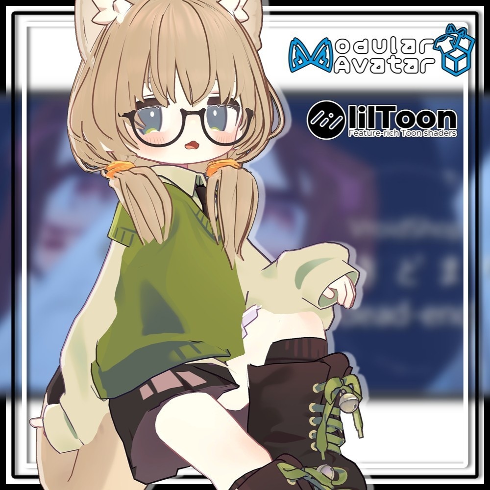 【複数アバター対応】ずっしりおさげヘア/Heavy pigtails【MA対応】