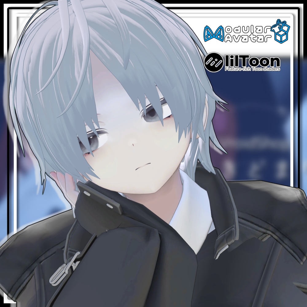 【複数アバター対応】メンズロングヘア/Men's LongHair【MA対応】