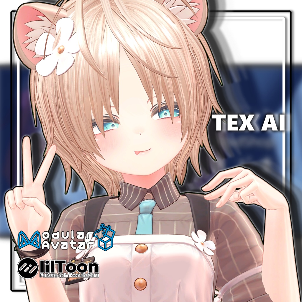 【複数アバター対応】メンズロングヘア/Men's LongHair【MA対応】