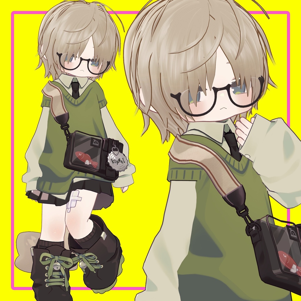 【複数アバター対応】メンズロングヘア/Men's LongHair【MA対応】