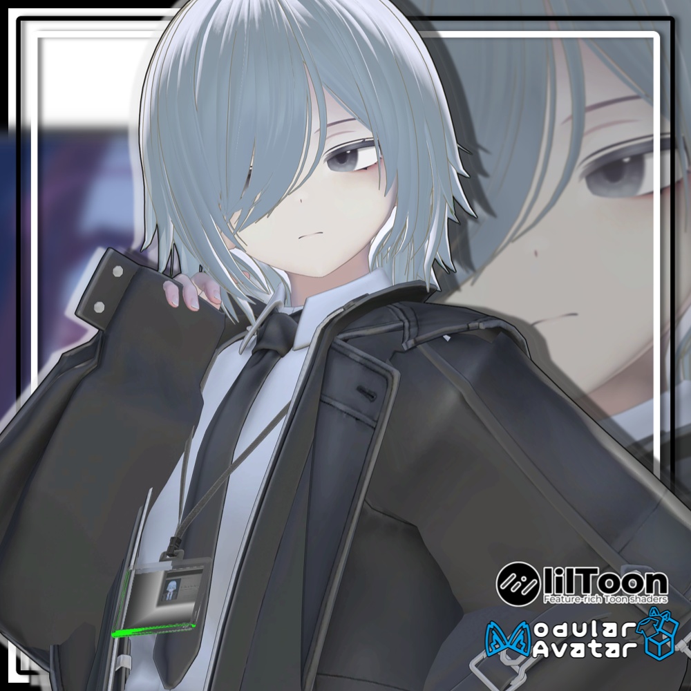 【複数アバター対応】ツインお団子ウルフ【MA対応】