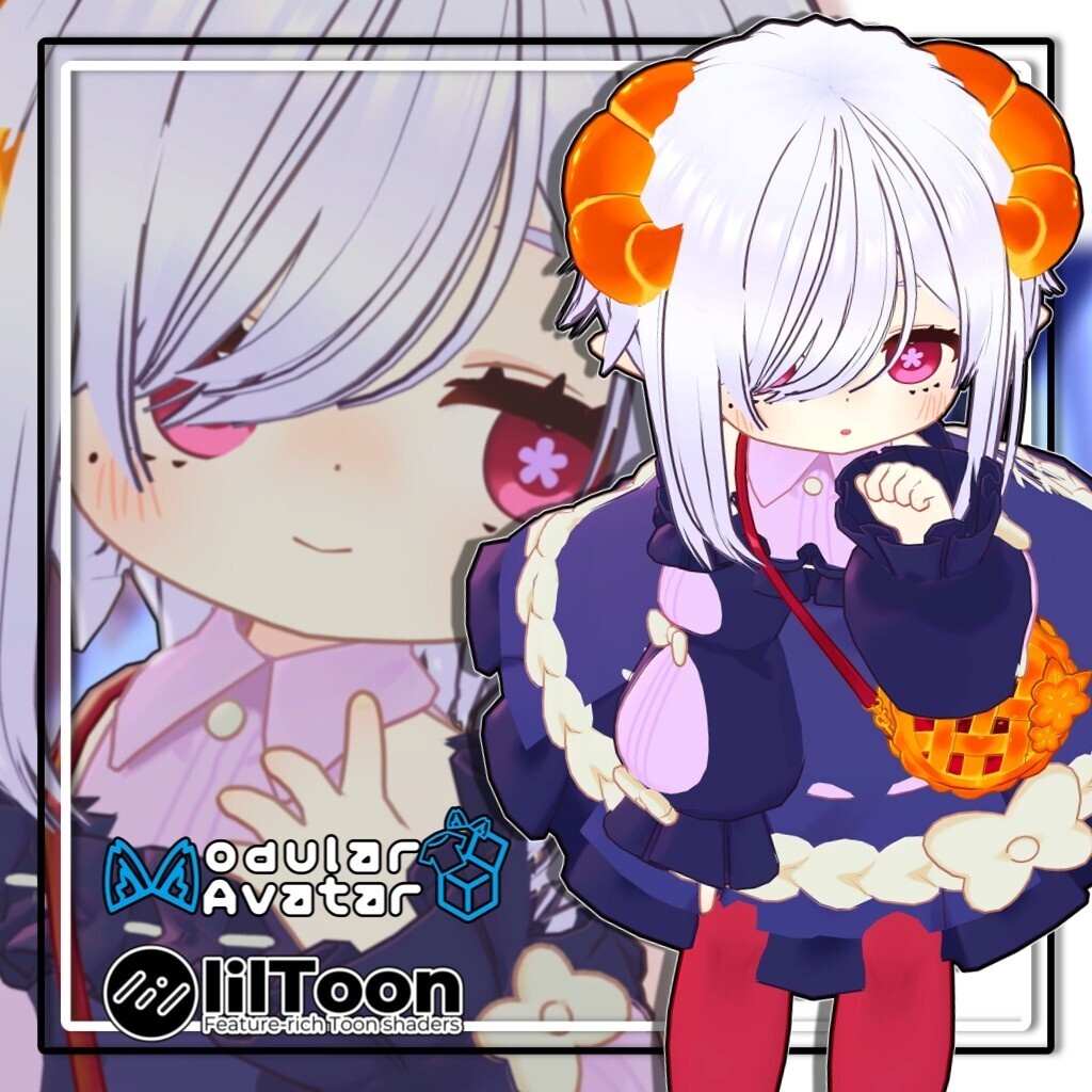 【複数アバター対応】ツインお団子ウルフ【MA対応】