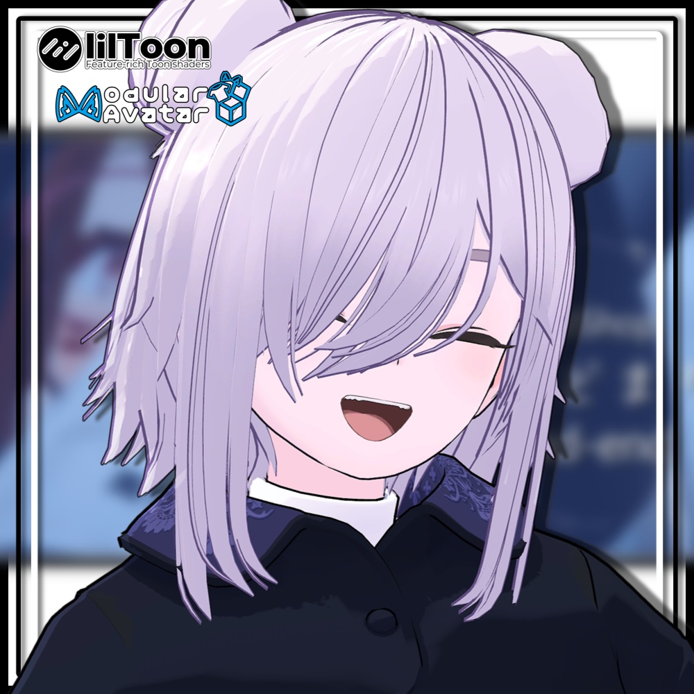 【複数アバター対応】ツインお団子ウルフ【MA対応】