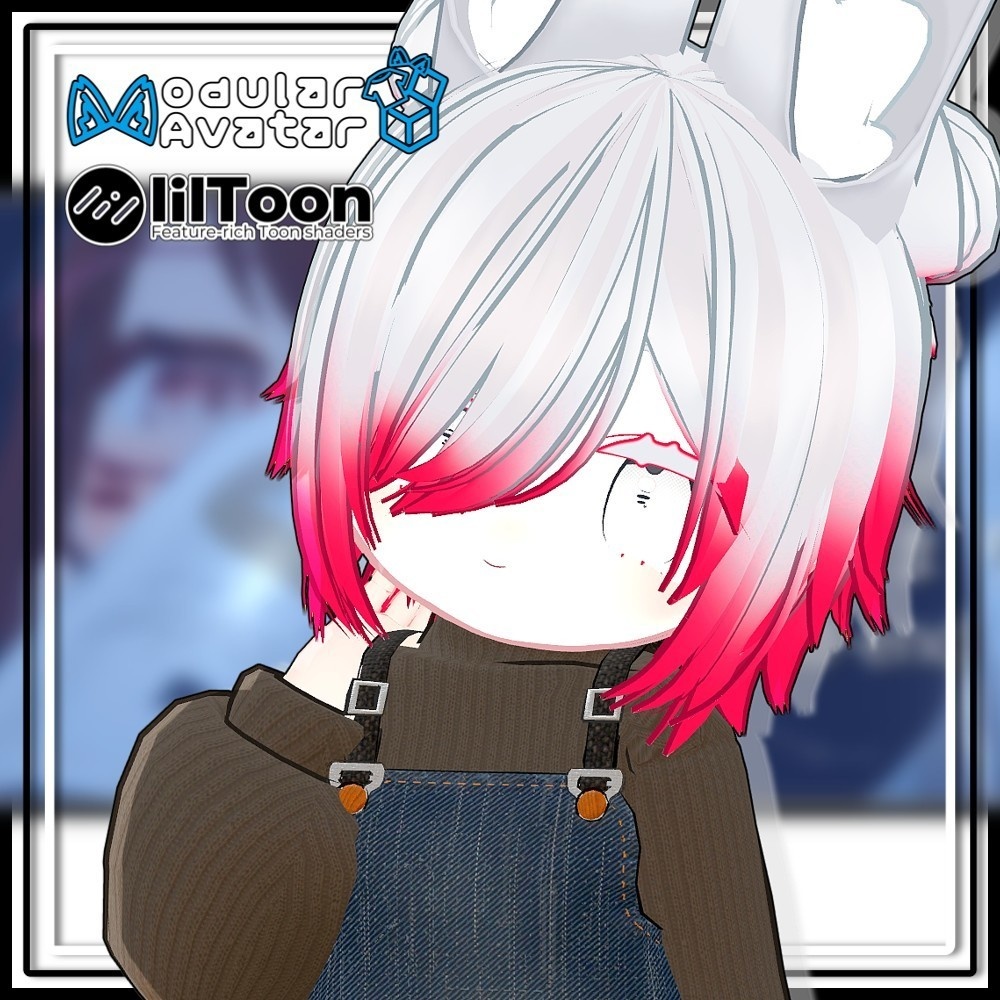 【複数アバター対応】ツインお団子ウルフ【MA対応】