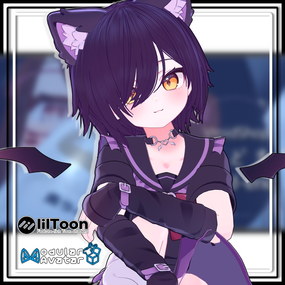 【複数アバター対応】ツインお団子ウルフ【MA対応】