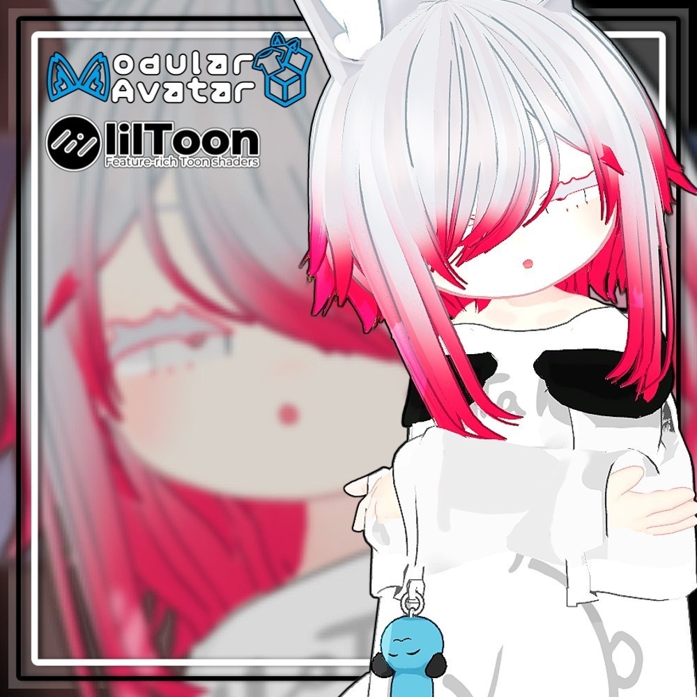 【複数アバター対応】ツインお団子ウルフ【MA対応】