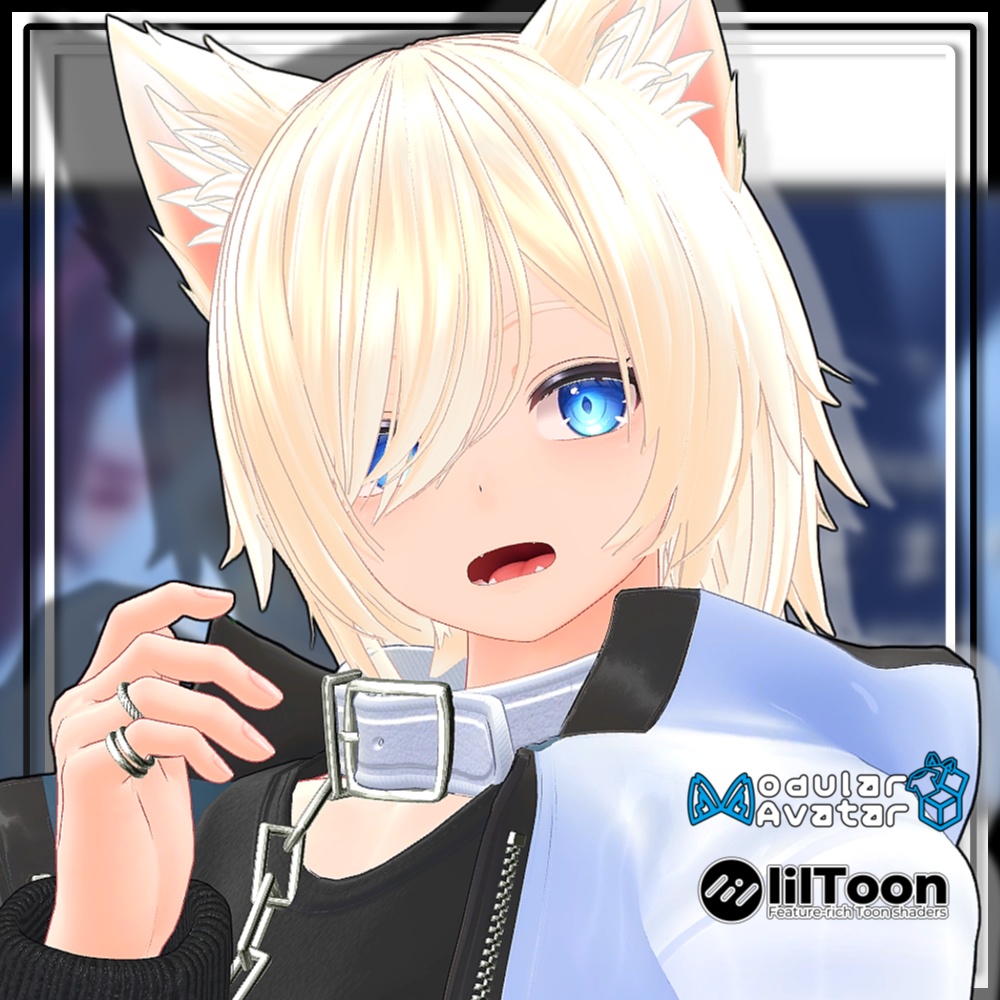 【複数アバター対応】ツインお団子ウルフ【MA対応】