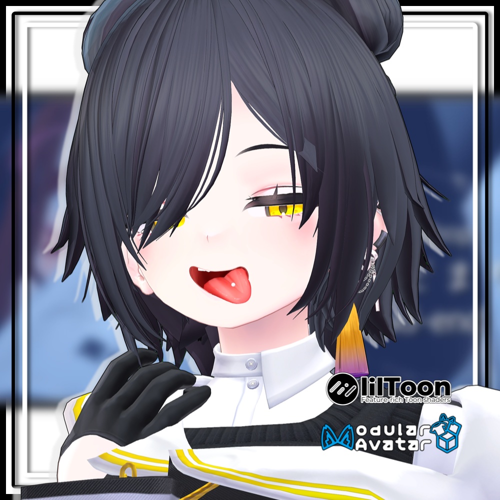 【複数アバター対応】ツインお団子ウルフ【MA対応】