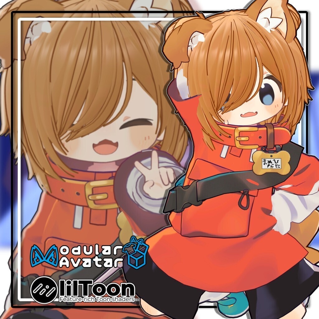 【複数アバター対応】ツインお団子ウルフ【MA対応】