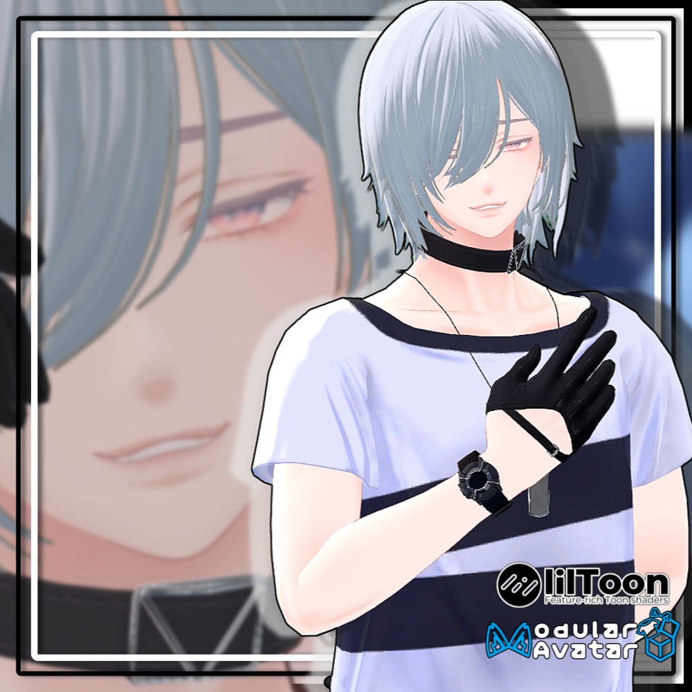 【複数アバター対応】ツインお団子ウルフ【MA対応】