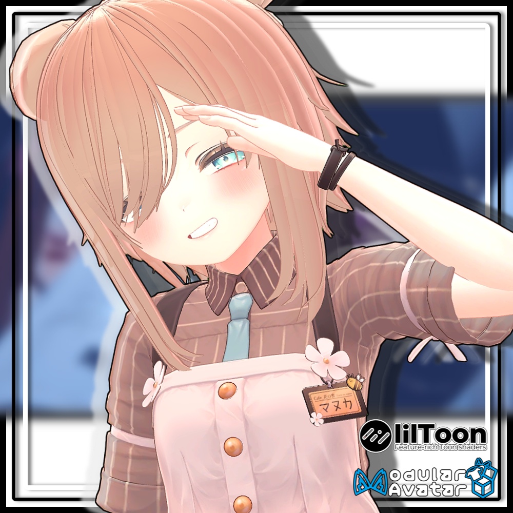 【複数アバター対応】ツインお団子ウルフ【MA対応】