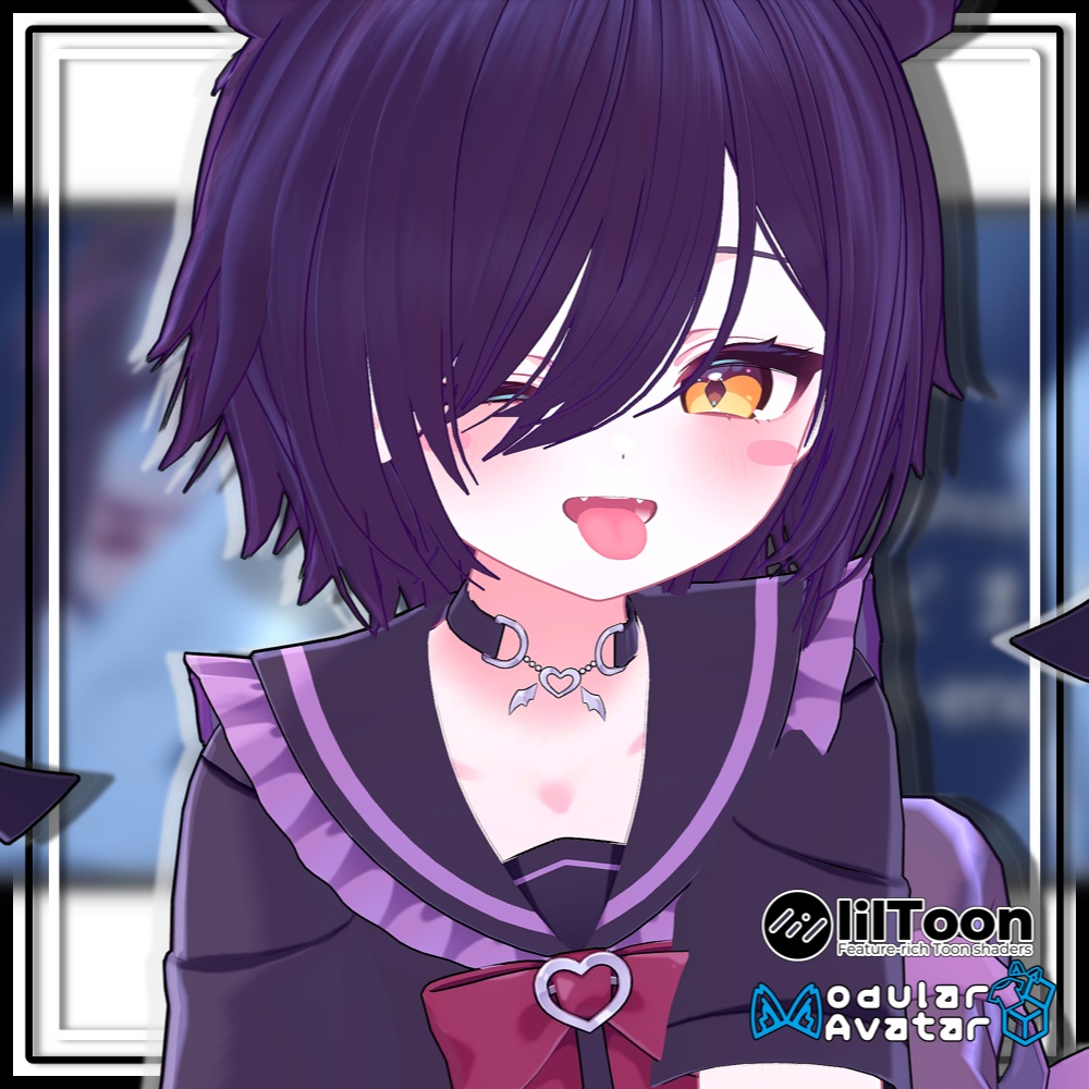 【複数アバター対応】ツインお団子ウルフ【MA対応】