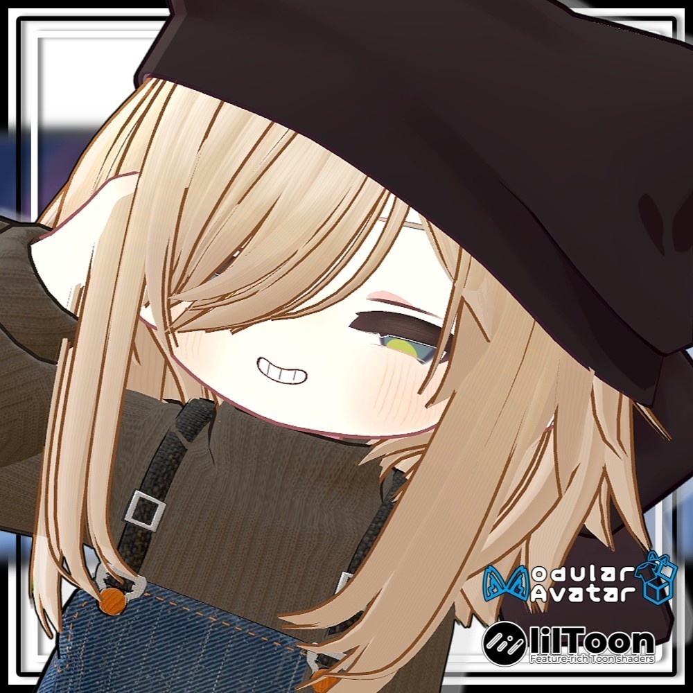 【複数アバター対応】ツインお団子ウルフ【MA対応】