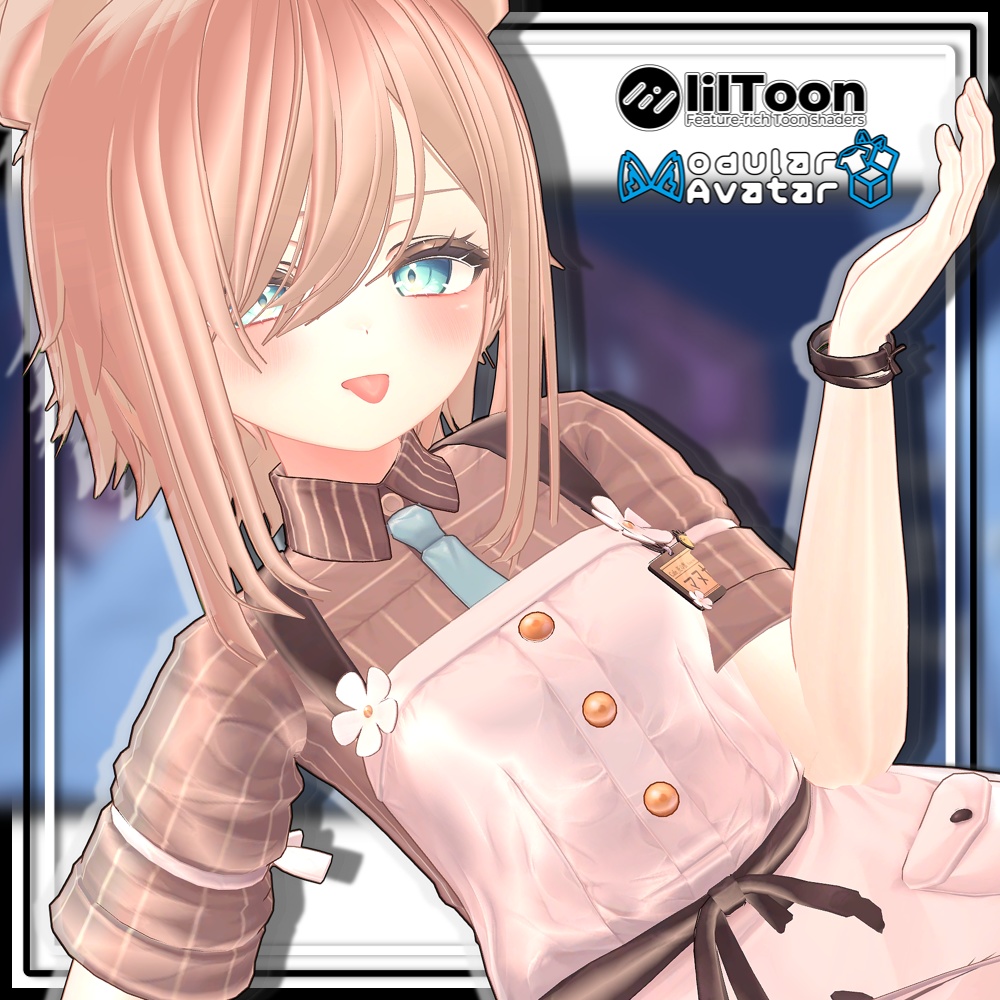 【複数アバター対応】ツインお団子ウルフ【MA対応】