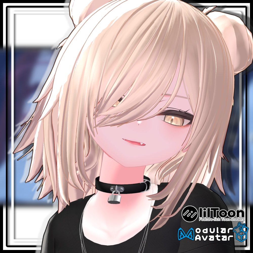 【複数アバター対応】ツインお団子ウルフ【MA対応】