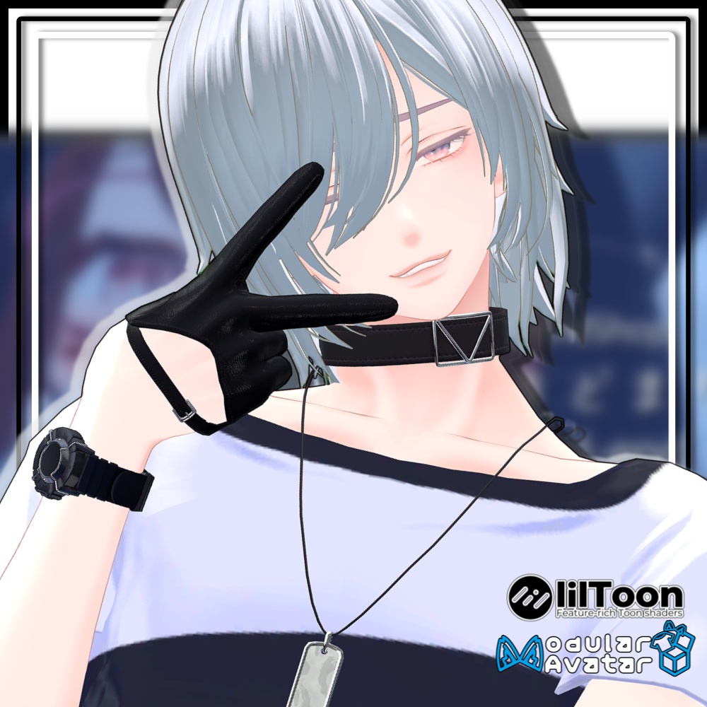 【複数アバター対応】ツインお団子ウルフ【MA対応】