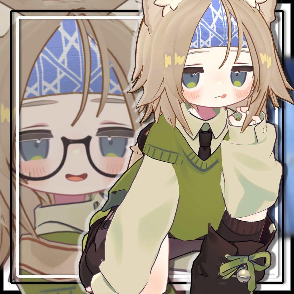 【複数アバター対応】バンダナアレンジヘア/Bandana Arrangement【MA対応】