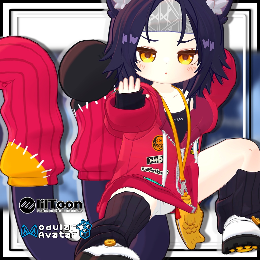 【複数アバター対応】バンダナアレンジヘア/Bandana Arrangement【MA対応】