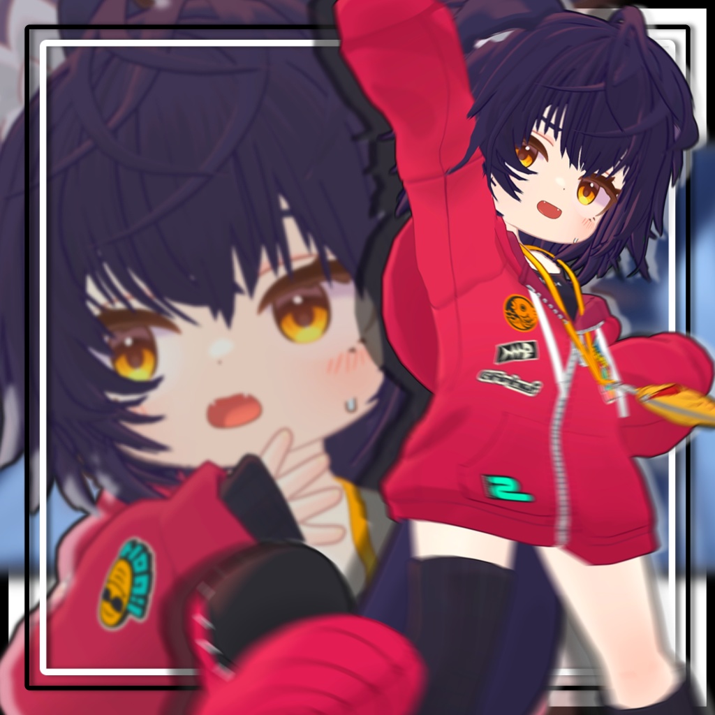 【複数アバター対応】ボリュームハイツインテール/Volume high Twin tails hair【MA対応】