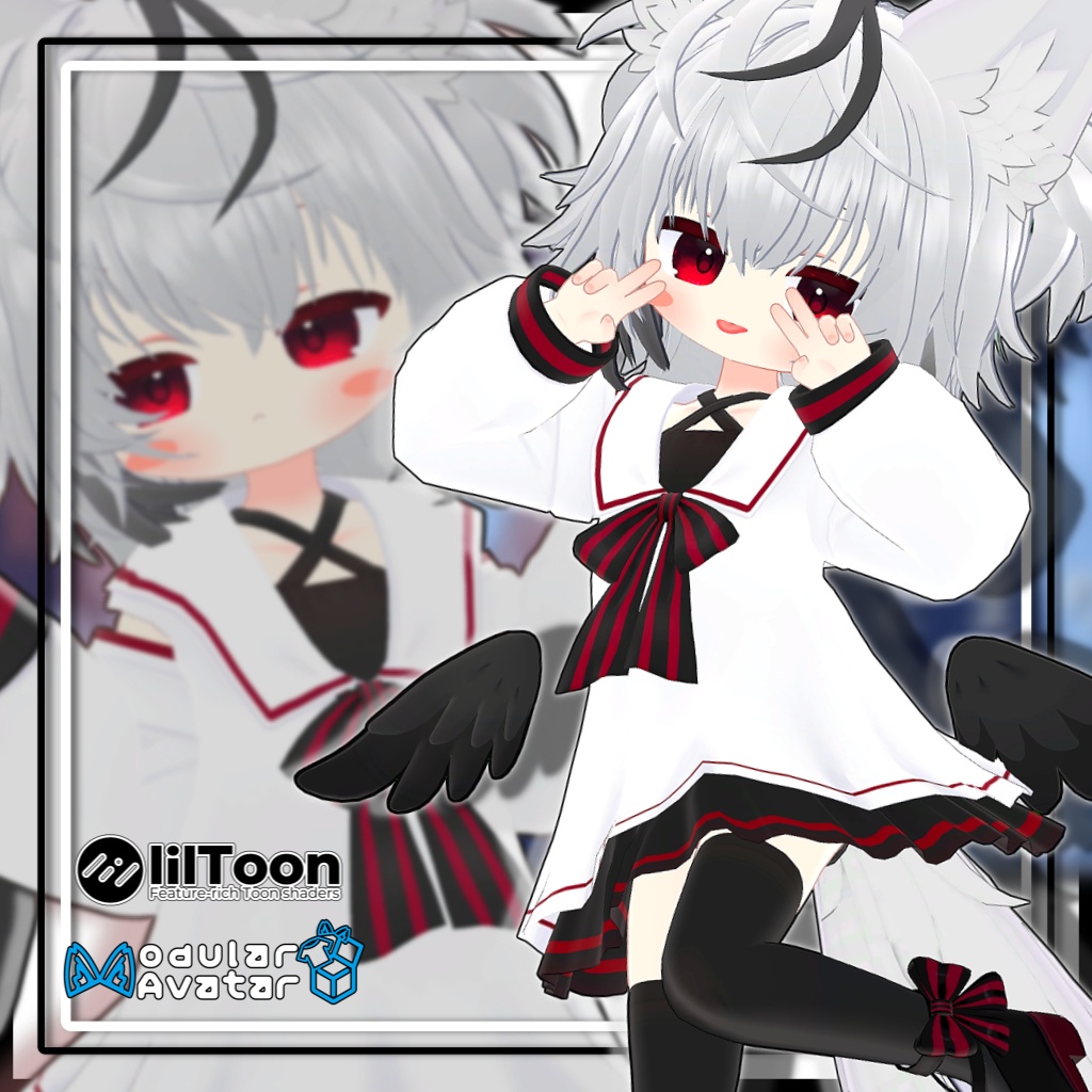 【複数アバター対応】ボリュームハイツインテール/Volume high Twin tails hair【MA対応】