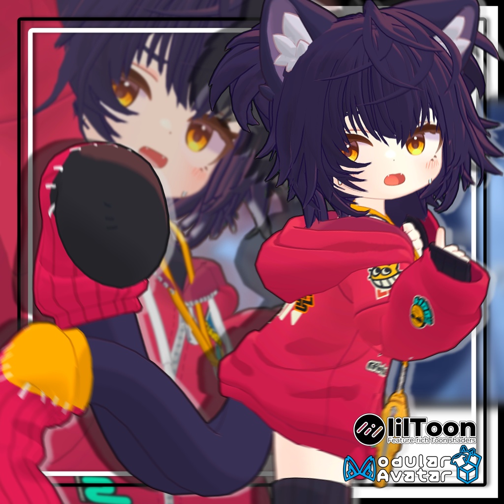 【複数アバター対応】ボリュームハイツインテール/Volume high Twin tails hair【MA対応】