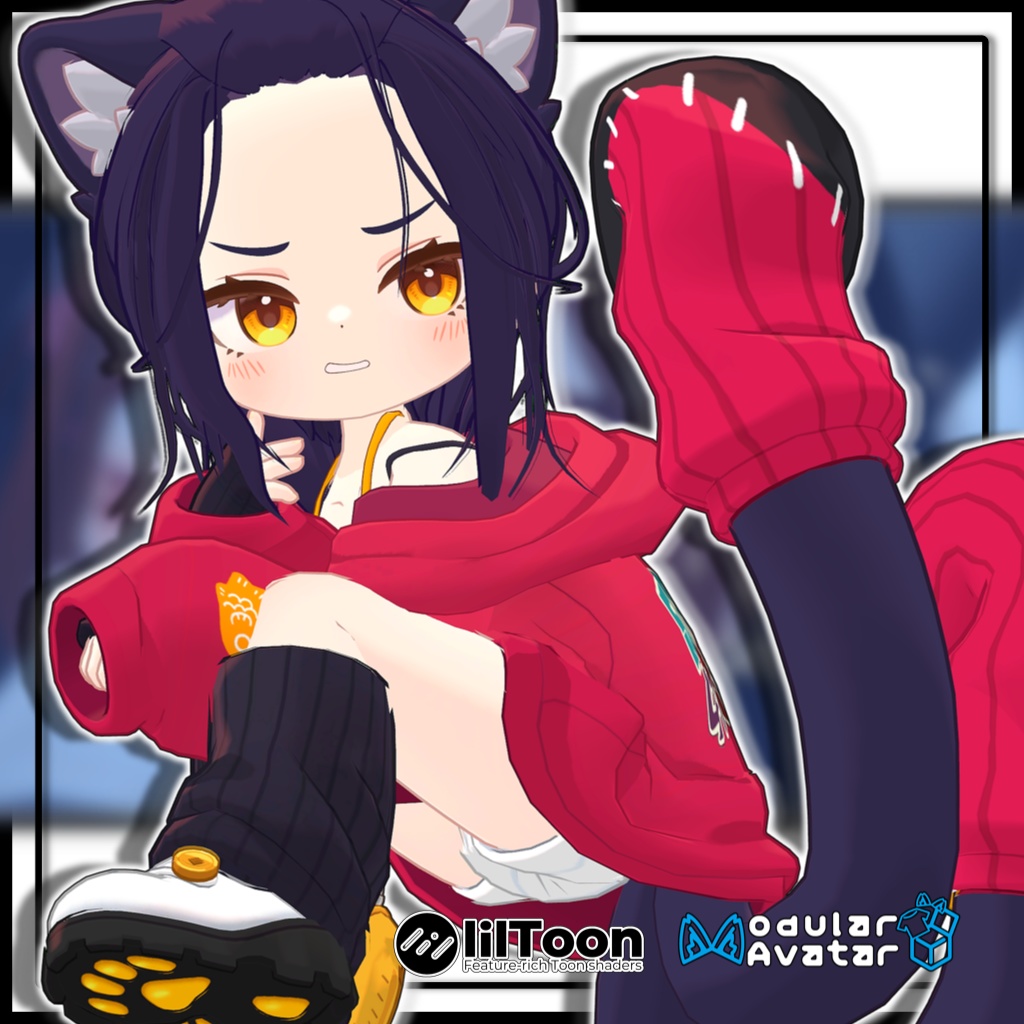 【10アバター対応】メンズポニーテール/long hair tied back【MA対応】