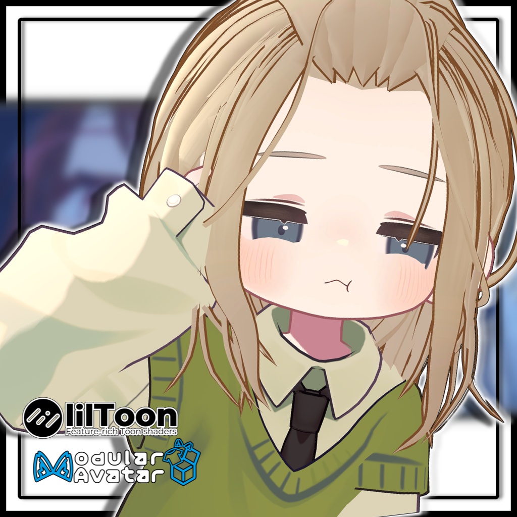 【10アバター対応】メンズポニーテール/long hair tied back【MA対応】