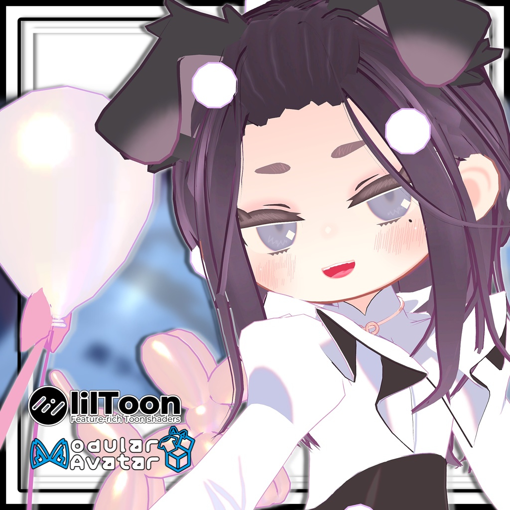 【10アバター対応】メンズポニーテール/long hair tied back【MA対応】