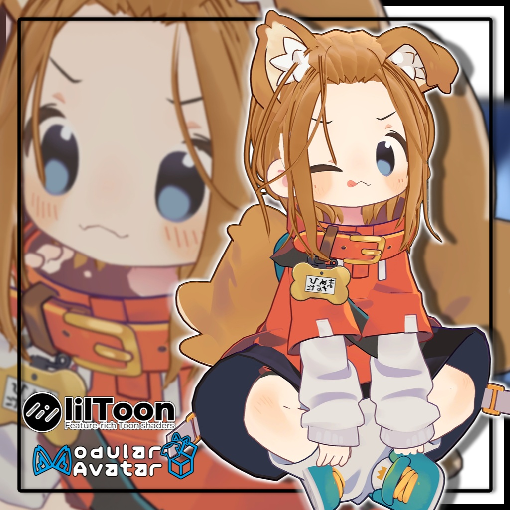 【10アバター対応】メンズポニーテール/long hair tied back【MA対応】