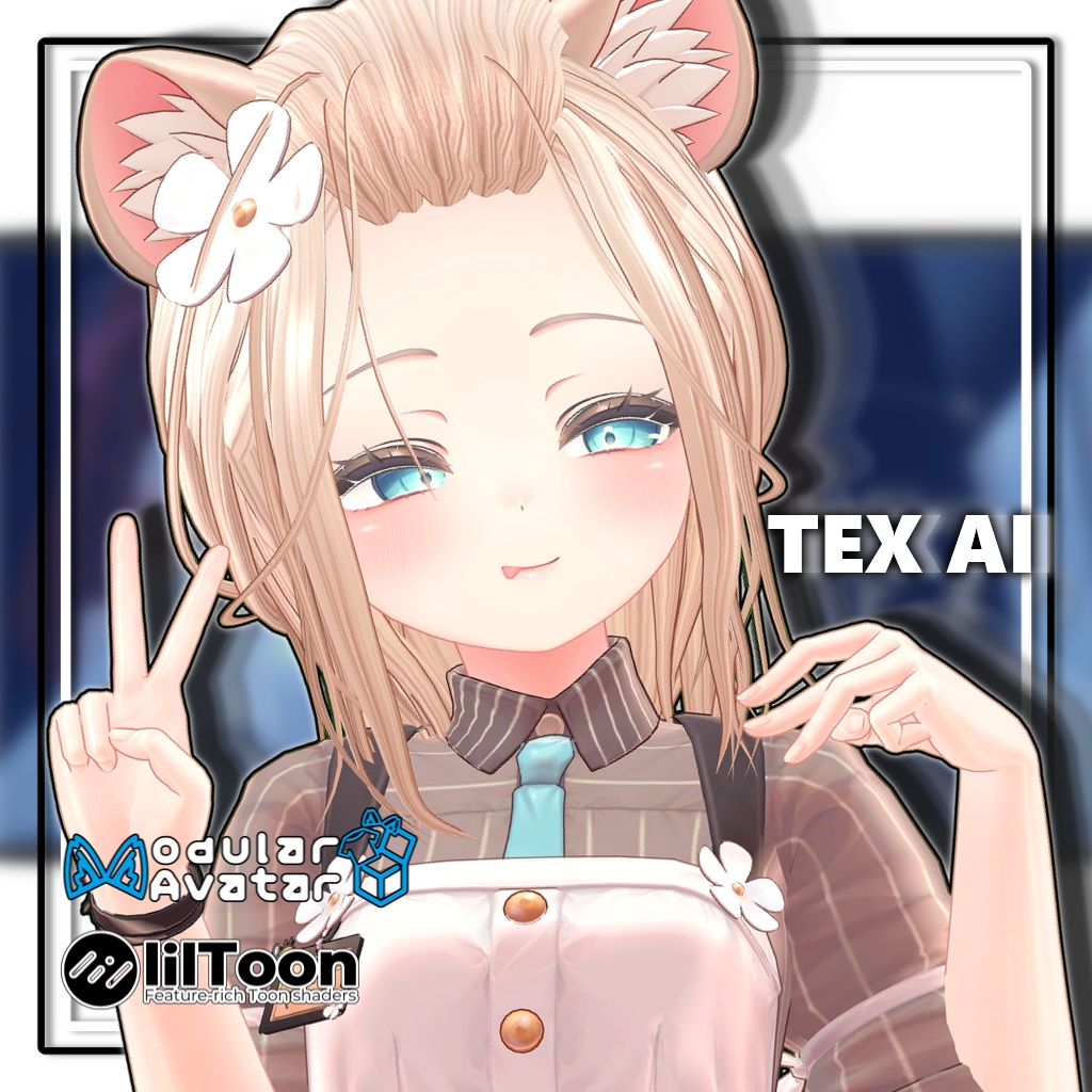 【10アバター対応】メンズポニーテール/long hair tied back【MA対応】