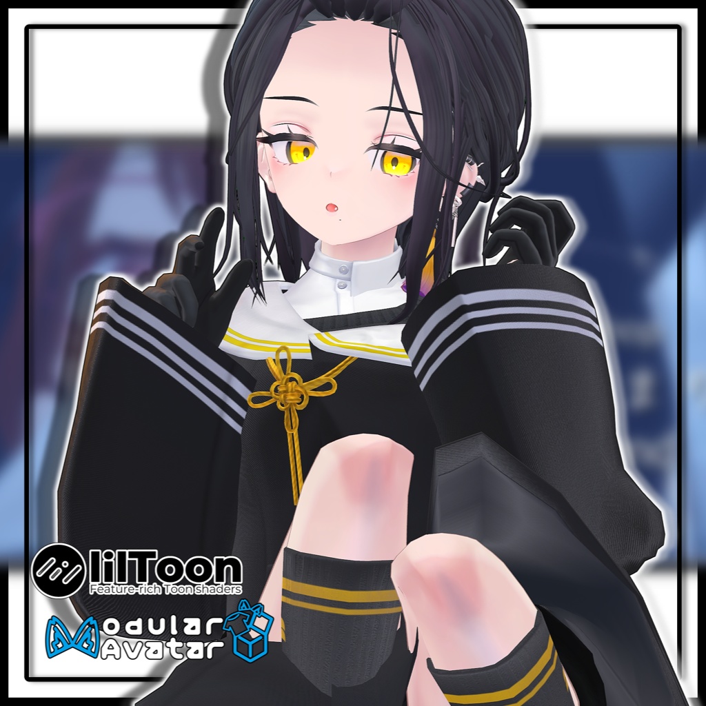 【10アバター対応】メンズポニーテール/long hair tied back【MA対応】