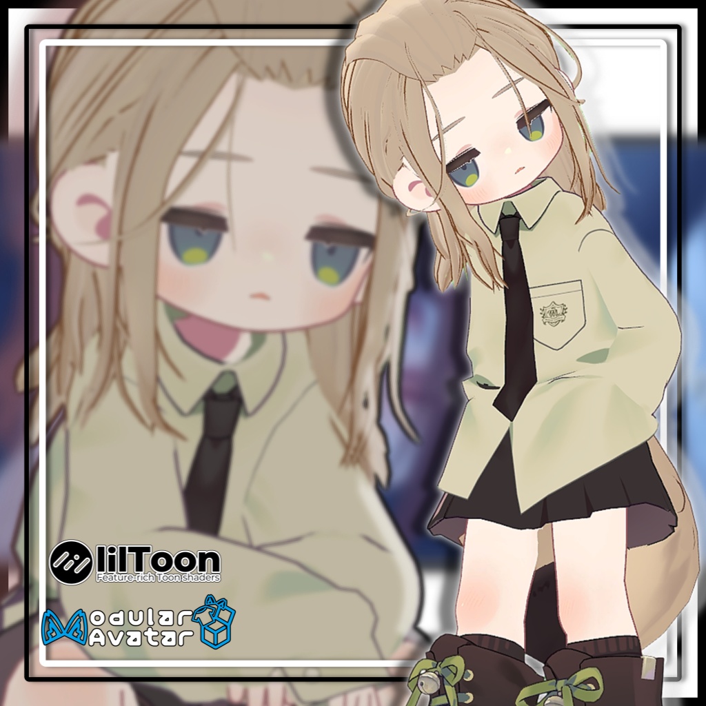 【10アバター対応】メンズポニーテール/long hair tied back【MA対応】