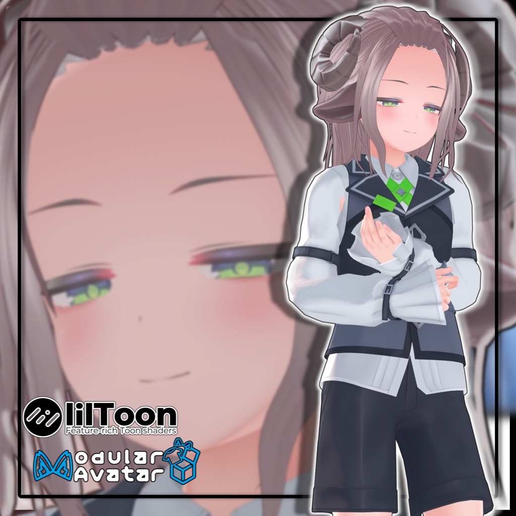 【10アバター対応】メンズポニーテール/long hair tied back【MA対応】