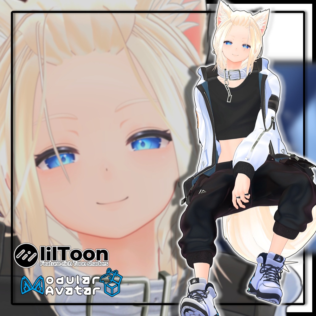 【10アバター対応】メンズポニーテール/long hair tied back【MA対応】