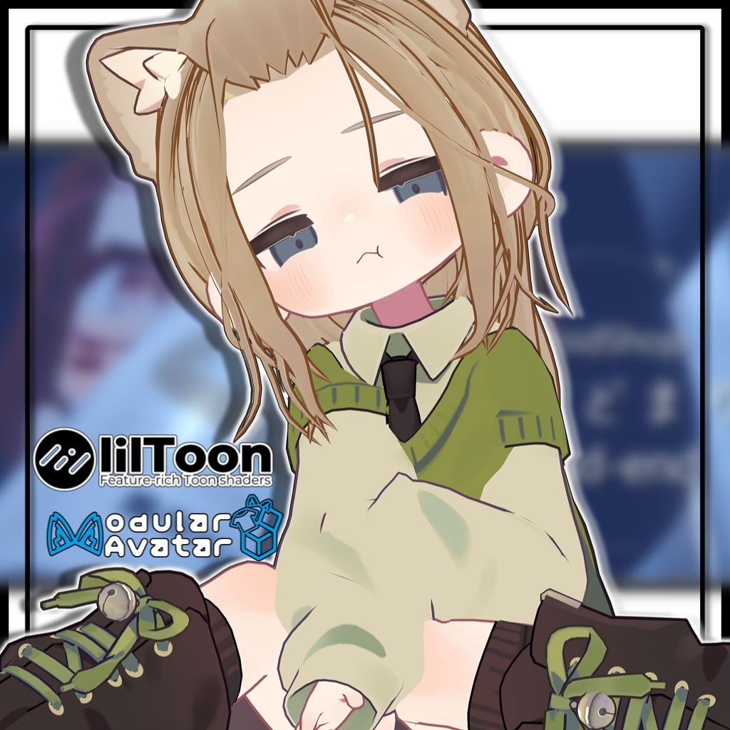 【10アバター対応】メンズポニーテール/long hair tied back【MA対応】