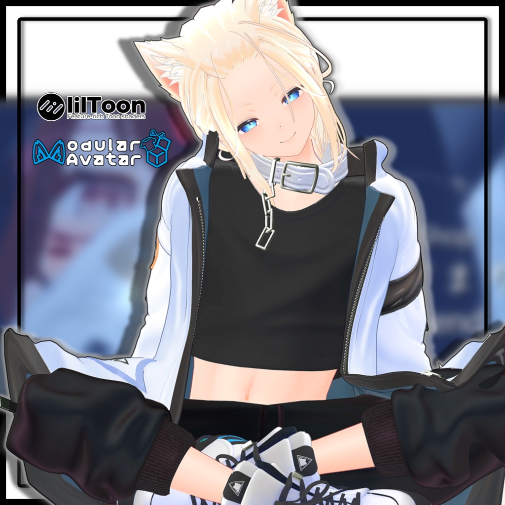 【10アバター対応】メンズポニーテール/long hair tied back【MA対応】