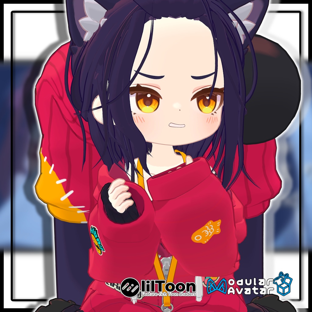 【10アバター対応】メンズポニーテール/long hair tied back【MA対応】