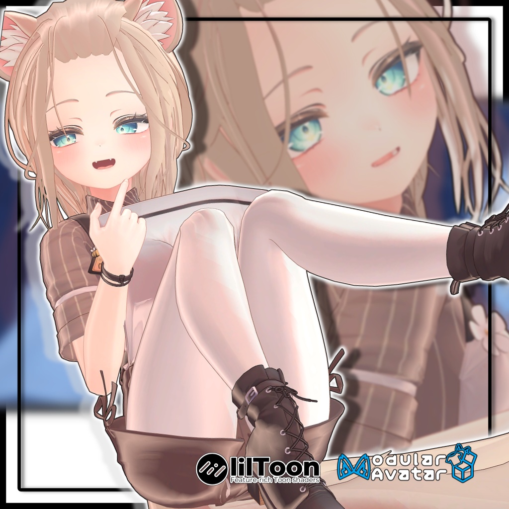 【10アバター対応】メンズポニーテール/long hair tied back【MA対応】