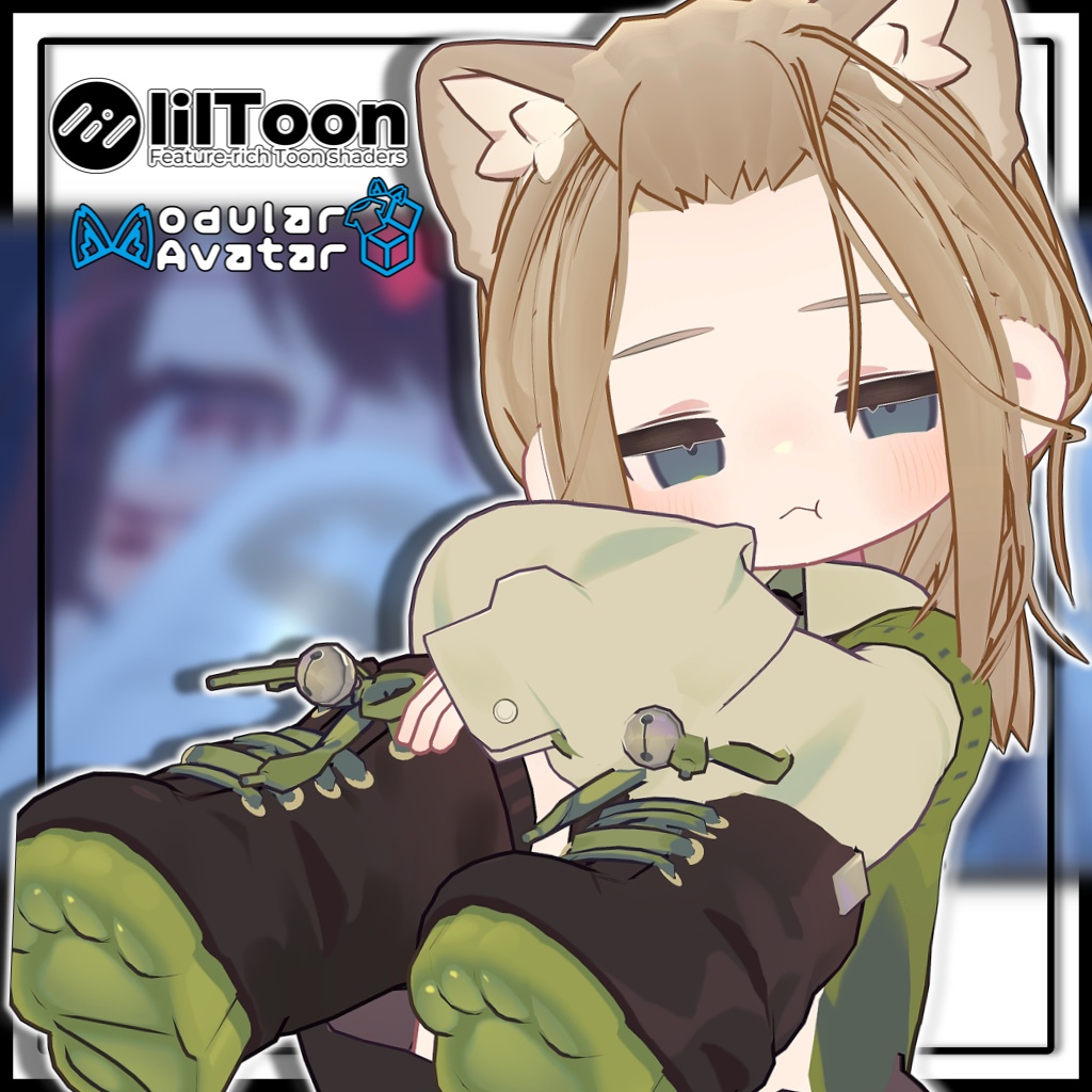 【10アバター対応】メンズポニーテール/long hair tied back【MA対応】