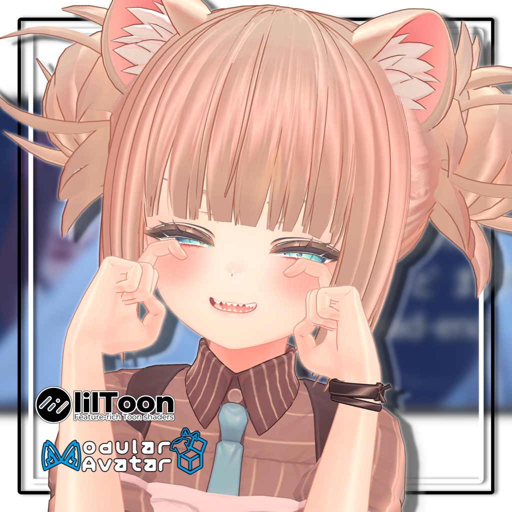 【7アバター対応】ツインお団子ヘア-リコリス【MA対応】